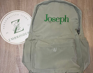 Nylon BackPack - Name Only