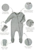 Ribbed Double Zip Sleepsuit Unisex