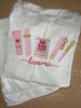 Girls White Seersucker Short Pjs