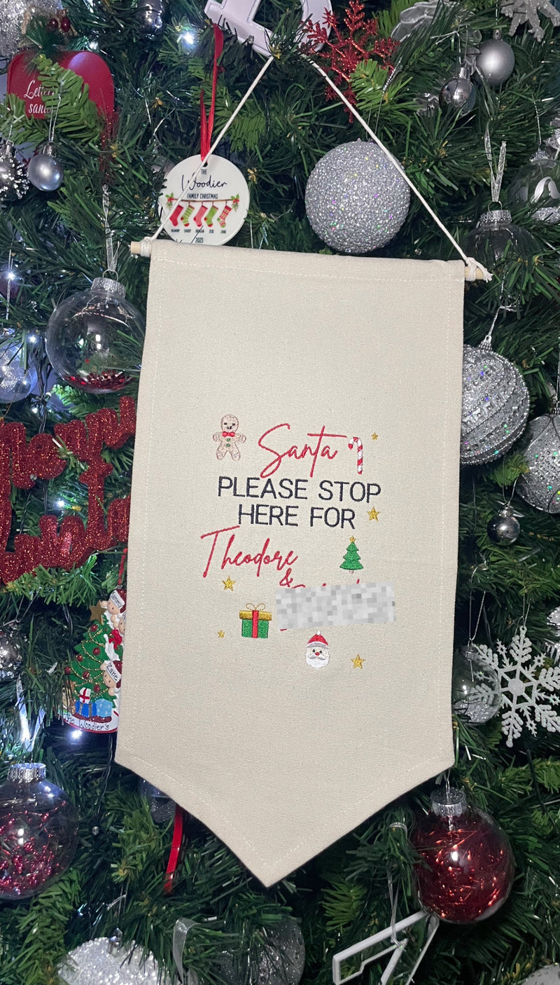 Santa Stop Here Bunting