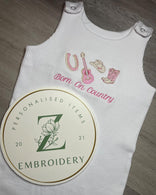 Ribbed Dungarees with Design
