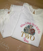 Girls Long Sleeve Frill Pj Set in white ANY DESIGN