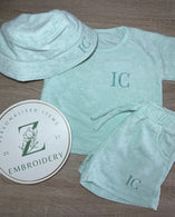 3 Piece Towelling Set Mint