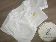 White Seersucker Bunny Ears