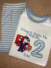 Light Blue Stripe Pyjamas ANY DESIGN