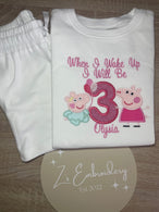 Plain Chest White Short Pyjamas UNISEX ANY DESIGN