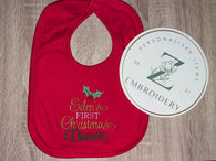 First Christmas Dinner Bib