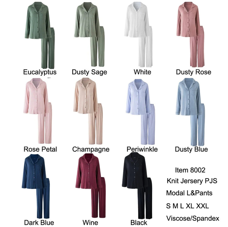 Wedding Pyjamas Bride/Bridesmaid Long Sleeve/Long Leg