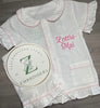 Seersucker Short Pyjama - PINK TRIM ANY DESIGN