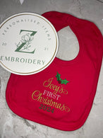 First Christmas Bib - Holly