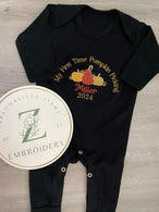 Pumpkin Picking - Black Sleepsuit