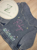 Denim Jacket - Floral Design