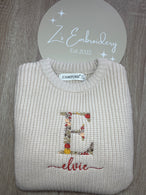 Unisex Knitted Halloween Initial Sweatshirt