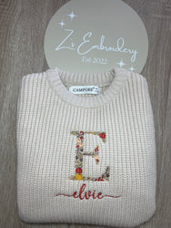 Unisex Knitted Halloween Initial Sweatshirt