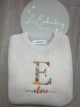 Unisex Knitted Halloween Initial Sweatshirt