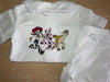 Girls White Seersucker Short Pjs