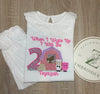 Girls Long Sleeve Frill Pj Set in white