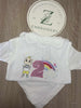 Girls White Seersucker Short Pjs