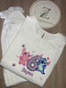 Girls Long Sleeve Frill Pj Set in white