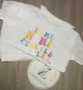Girls White Seersucker Short Pjs