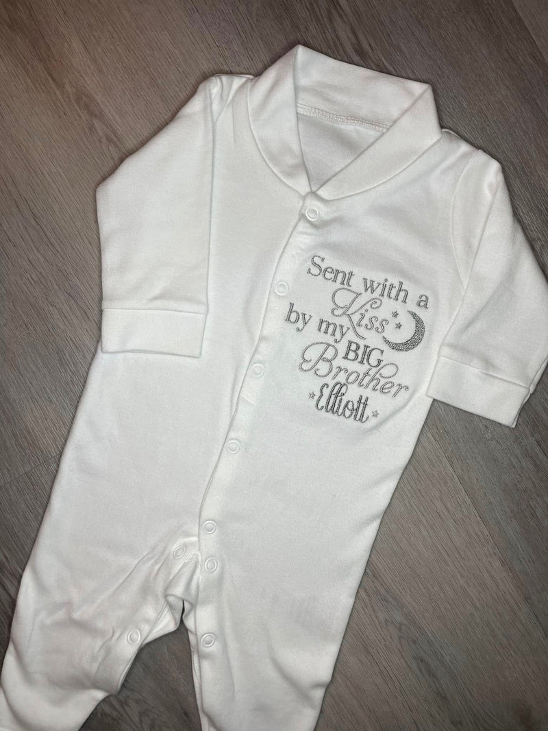 Sent With A Kiss Baby Grow