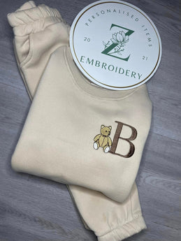 Unisex Beige Sweatshirt Tracksuit