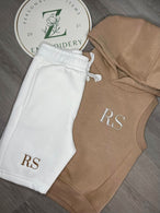 White Short & Sleeveless Hood Set