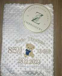 Bubble Bear Birth Blankets