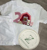 Girls White Seersucker Short Pjs