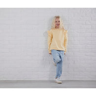 Apricot Frilled Sleeve Jumper