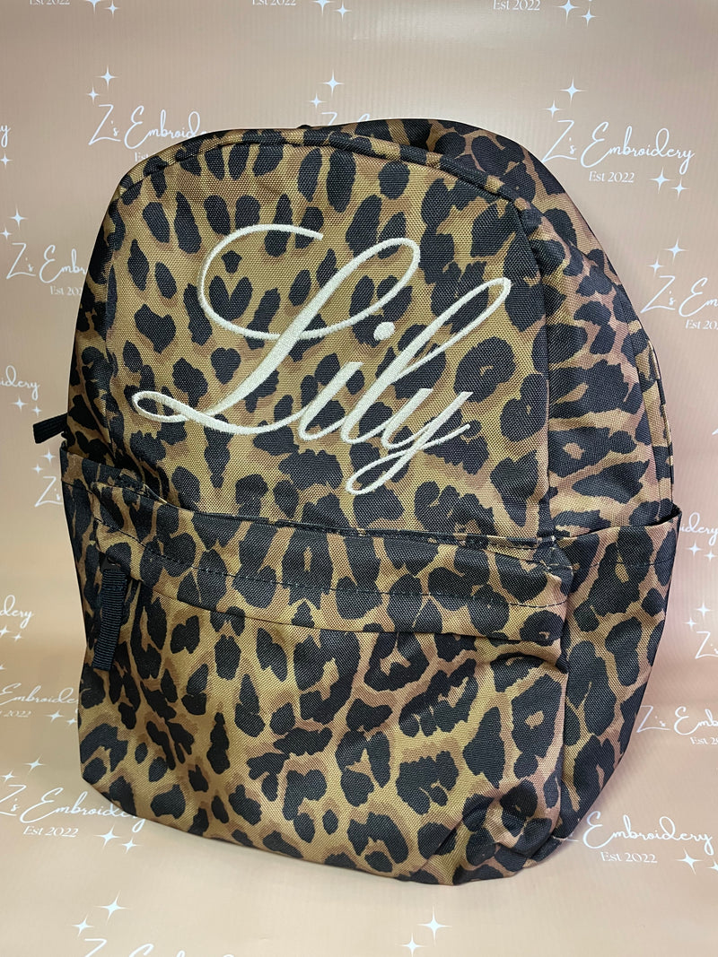 Leopard Print Backpack