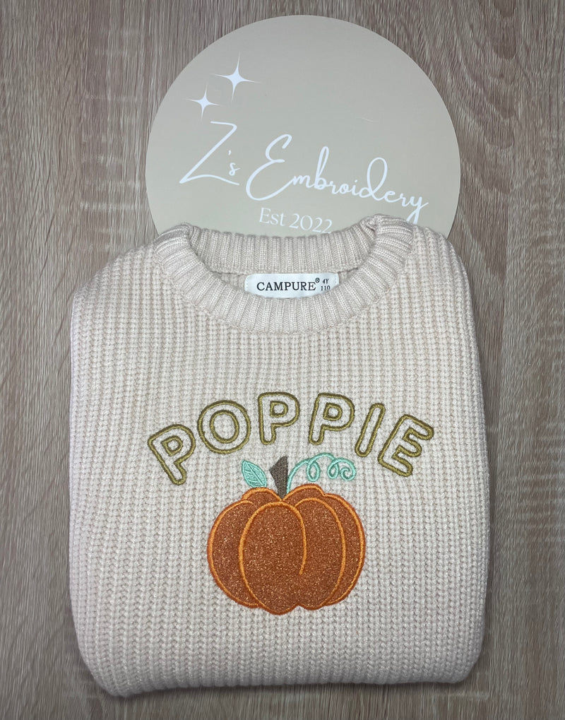 Name Pumpkin Knitted Sweatshirt