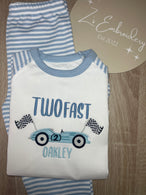 Light Blue Stripe Pyjamas ANY DESIGN