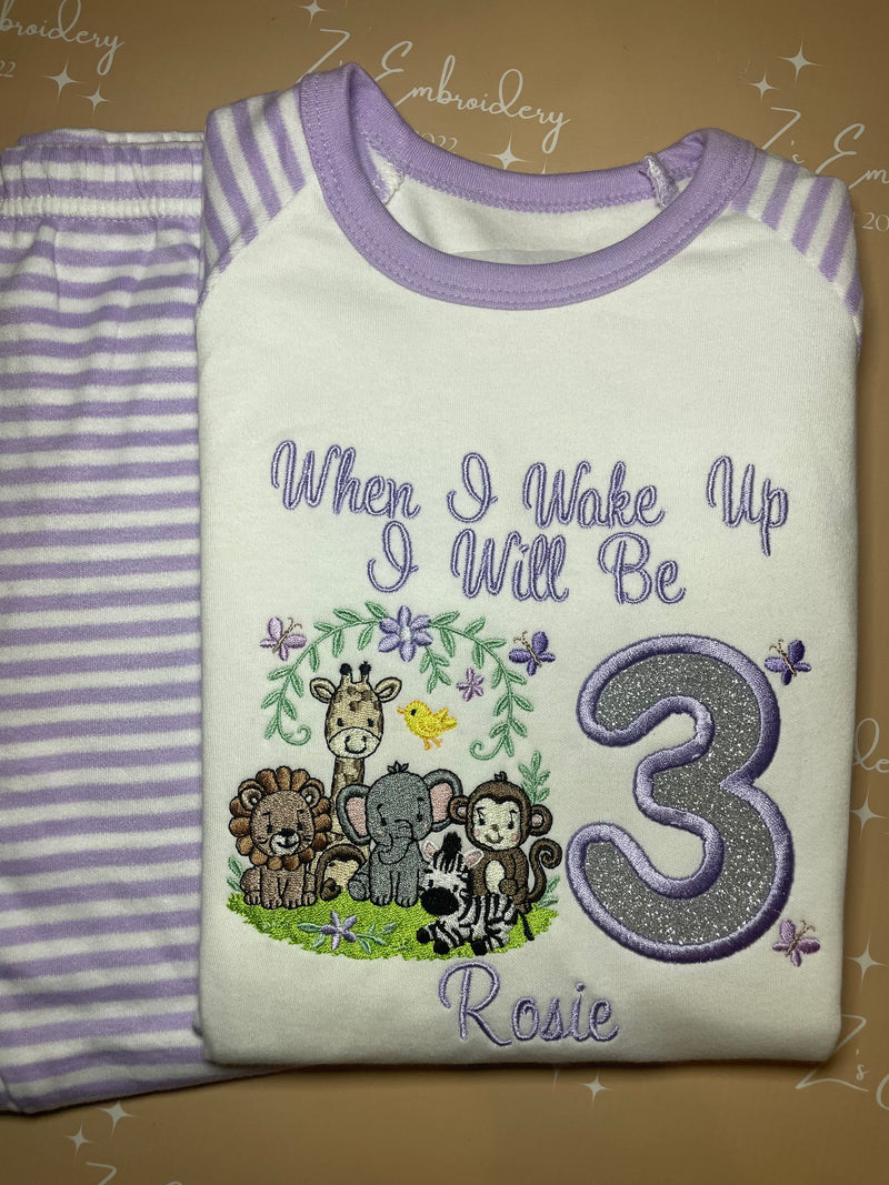 Lilac Stripe Pyjamas ANY DESIGN