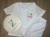 Girls White Seersucker Short Pjs