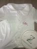 Girls White Seersucker Short Pjs