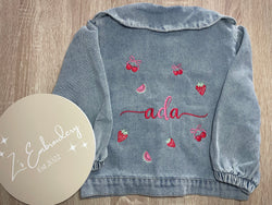 Denim Jacket - Fruit Design