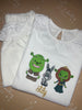 Girls Long Sleeve Frill Pj Set in white ANY DESIGN