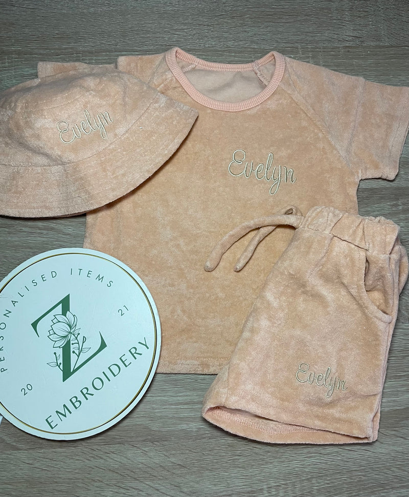 3 Piece Towelling Set Sunset