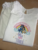 Girls Long Sleeve Frill Pj Set in white ANY DESIGN
