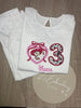Girls Long Sleeve Frill Pj Set in white ANY DESIGN