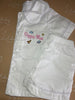 Girls White Seersucker Short Pjs