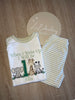Pastel Sage Stripe Long Raglan Sleeve Pyjama Set ANY DESIGN