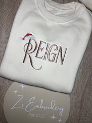 Santa Hat Name - JUMPER ONLY