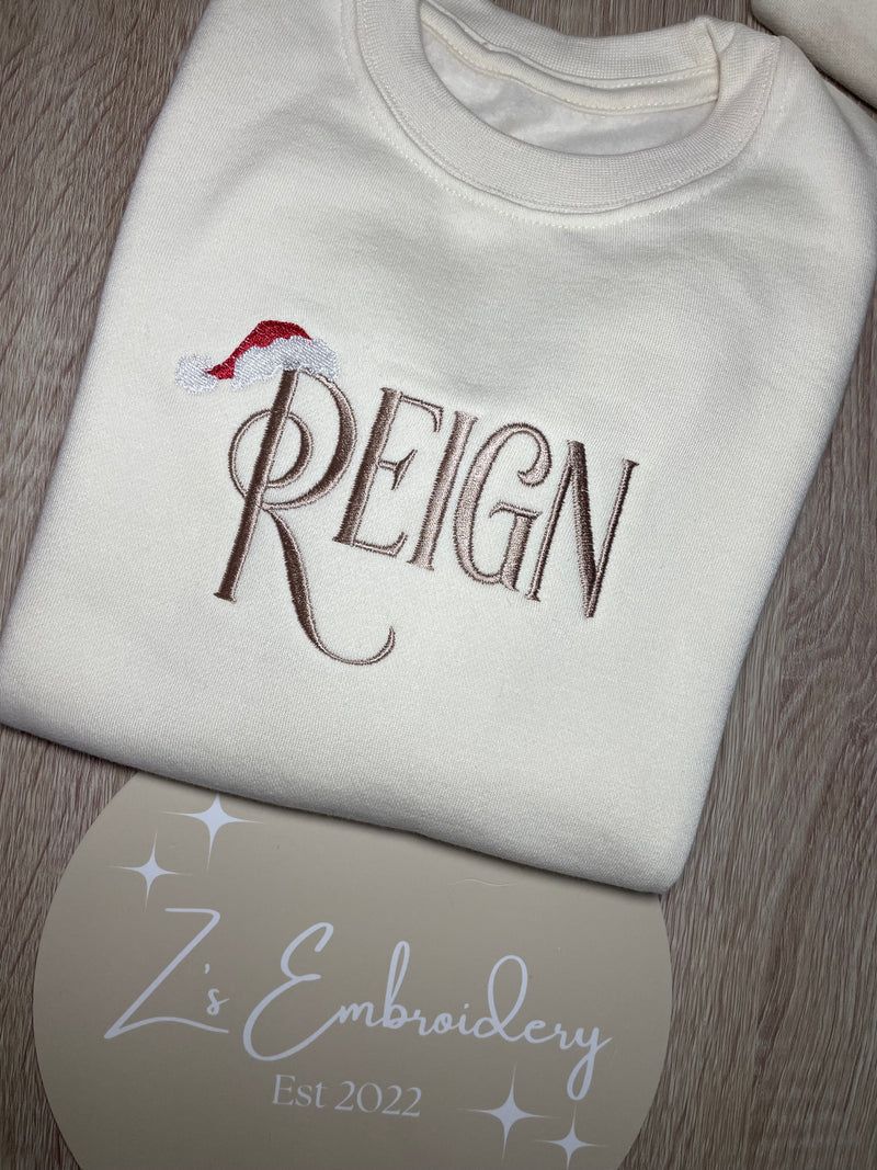 Santa Hat Name - JUMPER ONLY