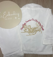 Santa LONG all white seersuckers unisex