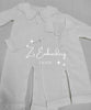 long white seersuckers sleepsuit Girls NB-12m ANY DESIGN
