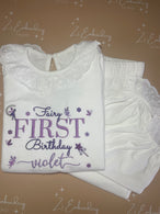 Girls Long Sleeve Frill Pj Set in white ANY DESIGN