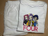 Girls White Seersucker Short Pjs