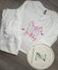 Girls Long Sleeve Frill Pj Set in white